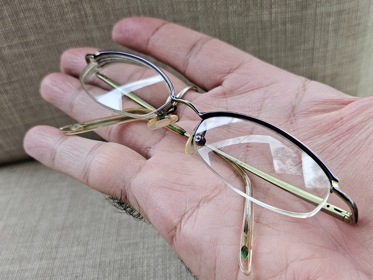 Nine West Vintage Glasses/Eyeglasses Frame Purple/Gold Tone Half Rim Frame Nine West Vintage Glasses/Eyeglasses Frame Purple/Gold Tone  main image 2