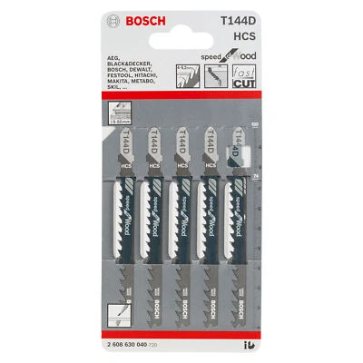 Bosch Stichsägeblatt T 144 D Speed for Wood 5er-Pack 2608630040