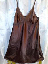 SECRET TREASURES VINTAGE SATIN SLIP GOWN L STRAPS ADJUST NOS