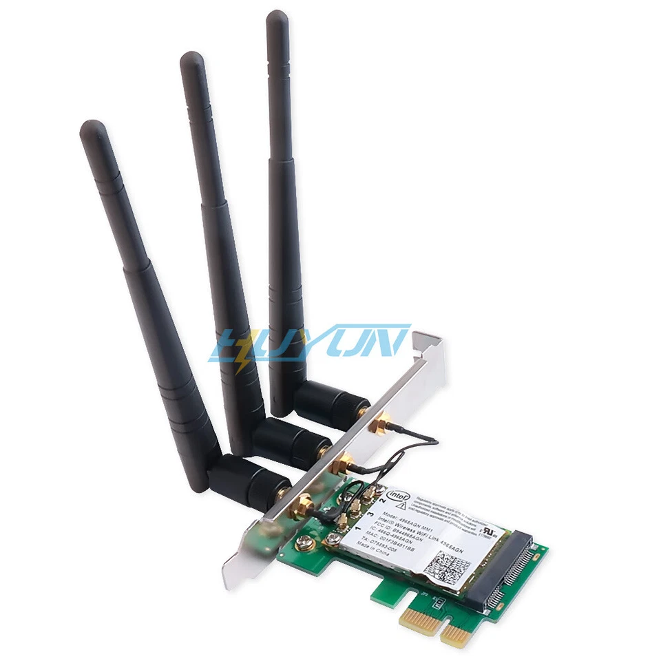 300M DUAL BAND WIRELESS Desktop WIFI WLAN CARD PCI-E 1X Adapter Intel 4965AGN - Image 2 of 4