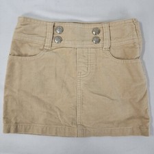 Gymboree Girl's Tan Beige Khaki Brown Corduroy Skirt Size 4 Pockets 100 Cotton