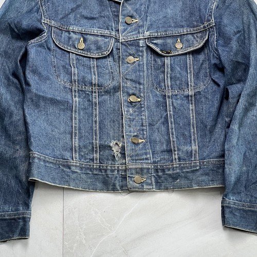 VTG 60s Men's Lee Sanforized Union Made Denim Jacket 101-J Size 38 R Vintage USA - Picture 11 of 24