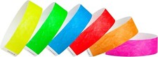 600 WristCo Tyvek Wristbands for Events, 6-Color 600 ct., Variety Pack