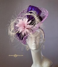 Kentucky Derby Hat Purple Lavender Lilac Shades Fascinator Silk Royal Ascot Hat