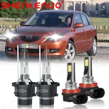 Combo D2s H11 Hidled Headlights Low Beam Fog Light Bulbs For Mazda 3 2004-2006