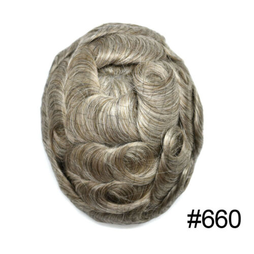 Full French Lace Mens Toupee Hairpiece Bleached Human Hair Replacement System US - Picture 67 of 79