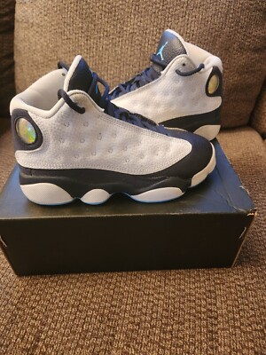 kids Jordon 13 Retro navy blue and white | eBay