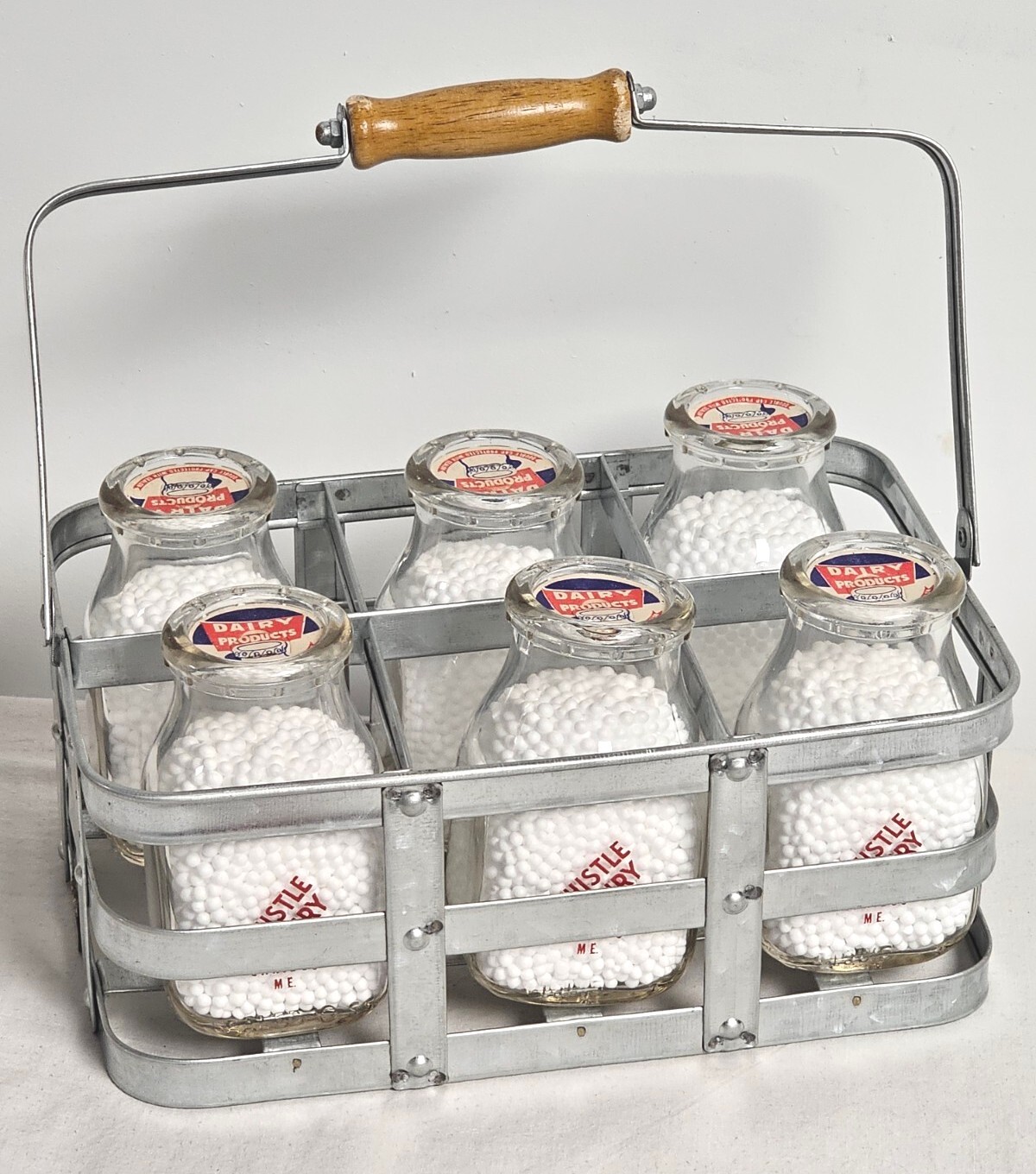 "THISTLE DAIRY" CARIBOU, ME Maine Farm Square Half Pint 6 Pack