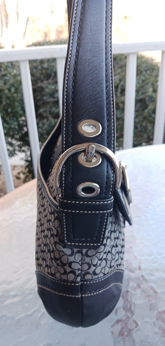 Coach F10926 MEDIUM Vintage Soho Y2K Black Signature C Canvas