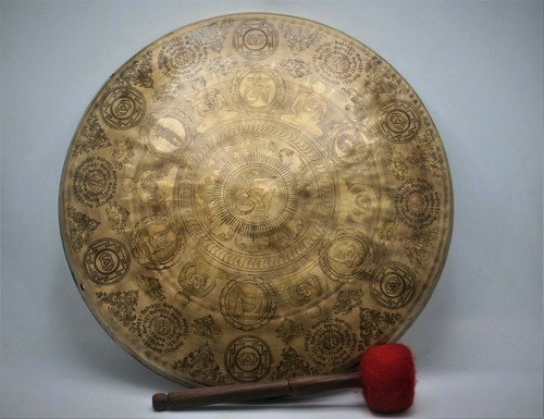 18 inch Tibetan Gong bell, Prayers Gong handmade in Nepal - Chakra healing - Picture 3 of 5