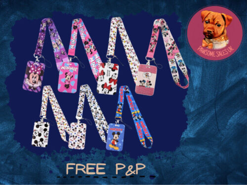 Disney Classics Lanyard Work School ID Card Holder Neck Strap Mickey Mouse Phone - Picture 3 of 56