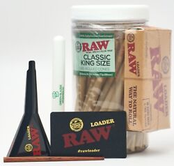 RAW Cones Classic King Size: 100 Pack &amp; Cone Loader Kit