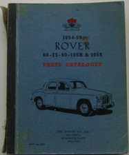 Rover P4 60 75 90 105R 105S Original illustrated Parts Catalogue 1954-59 No 4235