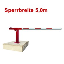 Mobile Schranke Handbetätigt Sperrbreite 5,0m; Parkhaus Absperrschranke Sperre