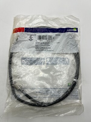 Leviton 6AS10-3E Slimline Patch Cord ATLAS-X1 3FT 6A Black