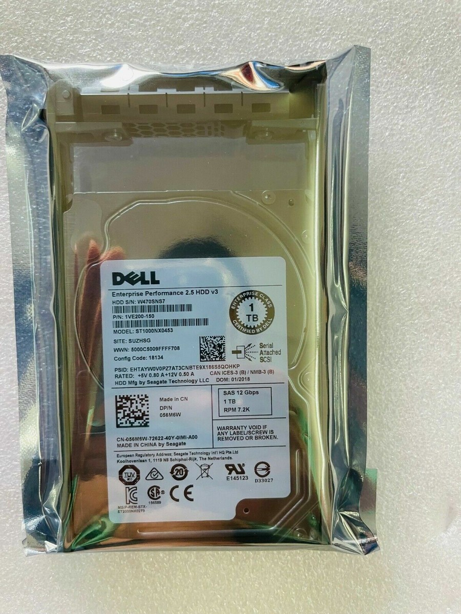 Dell 1TB 7.2K 12G SAS 2.5