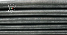 METALLIC SILVER ANTIQUED ROUGH Soft Lambskin Leather 2 skins 12sqf 0.9mm C4312