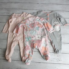 Carter's Baby Girl's Footie Pajama Sleeper Size 3 Months Cotton Lot