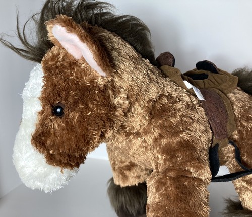 Build A Bear CLYDESDALE Pfoten Pferdesattel Stofftier Plüschtier braunes Pony 13" - Bild 16 von 16
