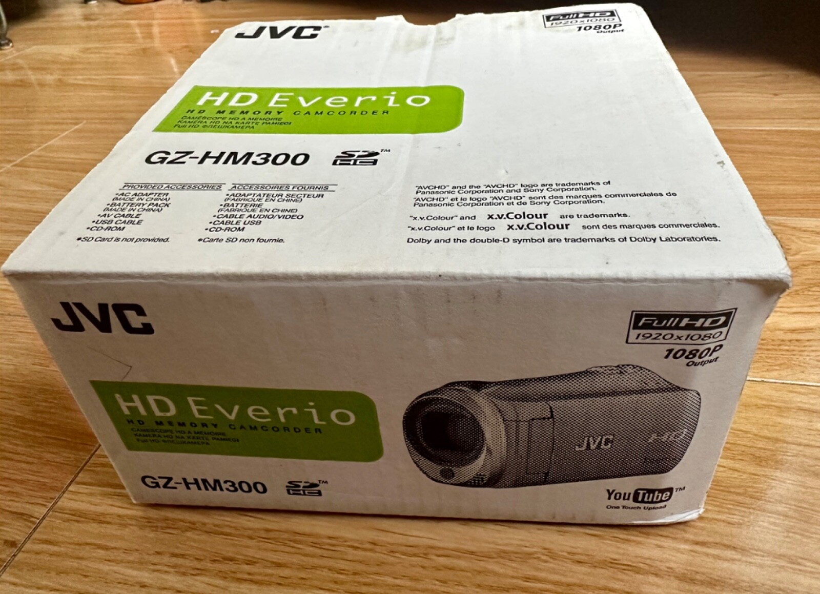 JVC Everio HD Camcorder, GZHM300, in Original Box and Very Good