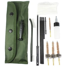 13 PCS .223 5.56 Rifle CLEANING KIT with 3 Bronze CHAMBER BRUSHES w/ Case