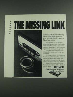 1975 Maxell UD Cassette Ad - The Missing Link