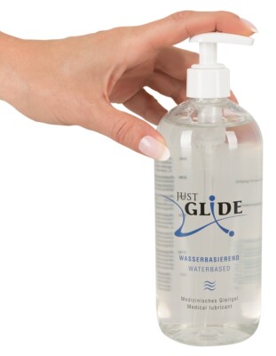Just Glide Waterbased 500ml Vegan Underwear Lubricant Gel Made in Germany