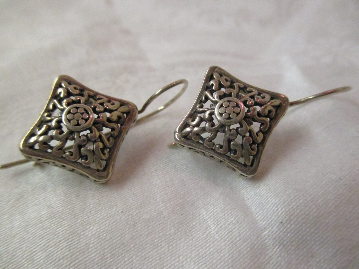 🐕 Big deals! Vintage Mexican Sterling Silver Earrings Mixed  Vintage 925 Mexico TC-100 Pierced Sterling Silver Earrings main image 1