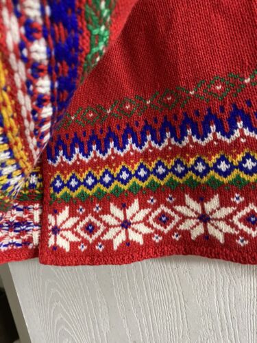 Polo Ralph Lauren Red Holiday Fair Isle Wool Blend Skirt Girls Sz 6/6x NWT - Picture 2 of 5