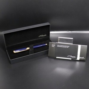 S.T.Dupont fountain pen Navy Blue nib 14K 585 M medium size 410679M line D