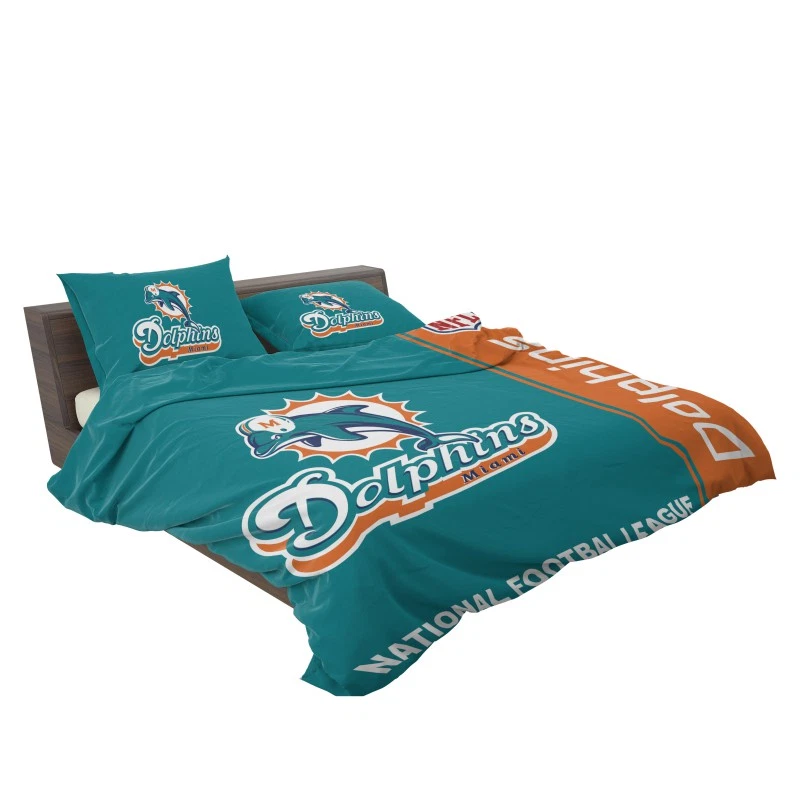 football Miami Dolphins Bedding Set, Gift For Fan