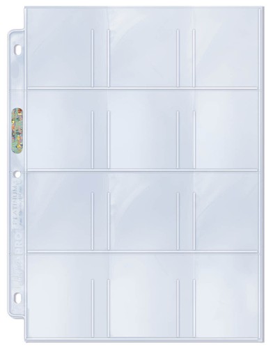 30 x Ultra PRO 12 Pocket Binder Album Sleeves Pages for Stickers Tags 57mm x 63 - Picture 2 of 6