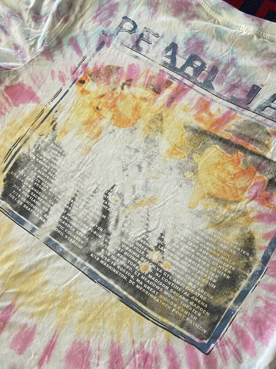Vintage Pearl Jam Live Tour Shirt Band Tees Tie Dye Made In Vintage Pearl Jam Live Tour Shirt Band Tees Tie Dye Made In