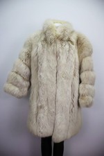Women's Sz 10 Shadow Fox Fur Coat Jacket MINT 