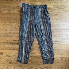 Jessica Simpson Pull-on Pant Women  s Medium Geo Fusion Lightweight Casual Beach