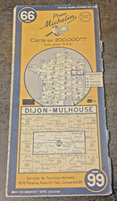 Michelin Card No. 66 - Dijon Mulhouse - 1950 - Beautiful Condition