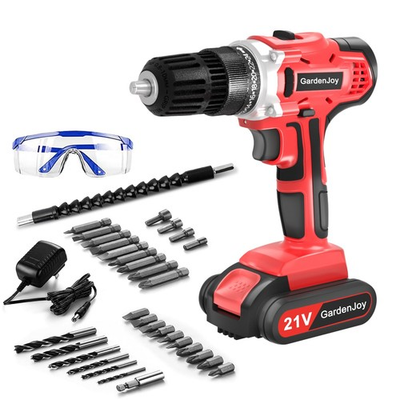 #ad 20v Cordless Drill Set Power Electric Kit Battery With Charger 30Nm 2 Speed ... $39.86