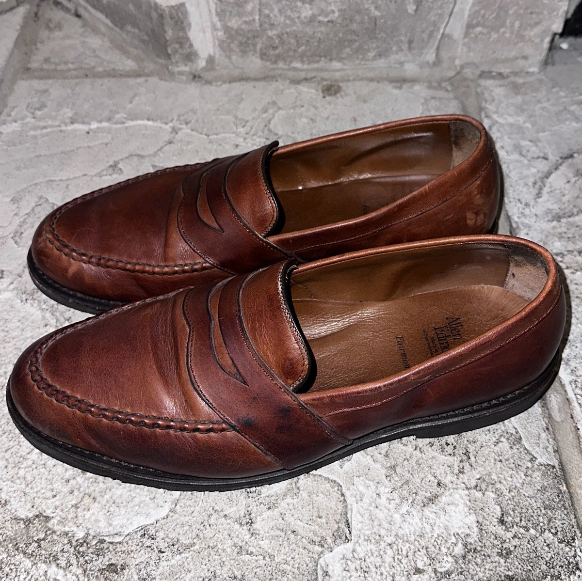 Allen Edmonds Men’s Loafers – Braided Trim Penny Slip-On – 9.5 EEE Wide Allen Edmonds MAXFIELD Brown Braided Woven | Mercari main image 2