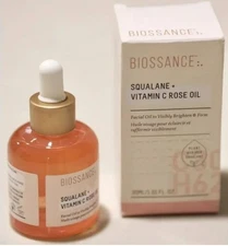 🍟Biossance Squalane and Vitamin C Rose Oil Brightening Facial Serum 30ml 1oz