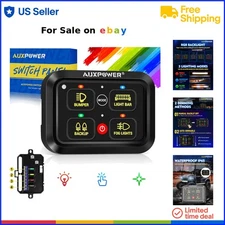 RGB 4 Gang Switch Panel Aluminum Waterproof Auto Dimmable Lights Control