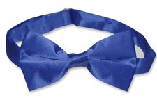 BIAGIO 100 SILK BOWTIE Solid ROYAL BLUE Color Mens Bow Tie for Tuxedo or Suit