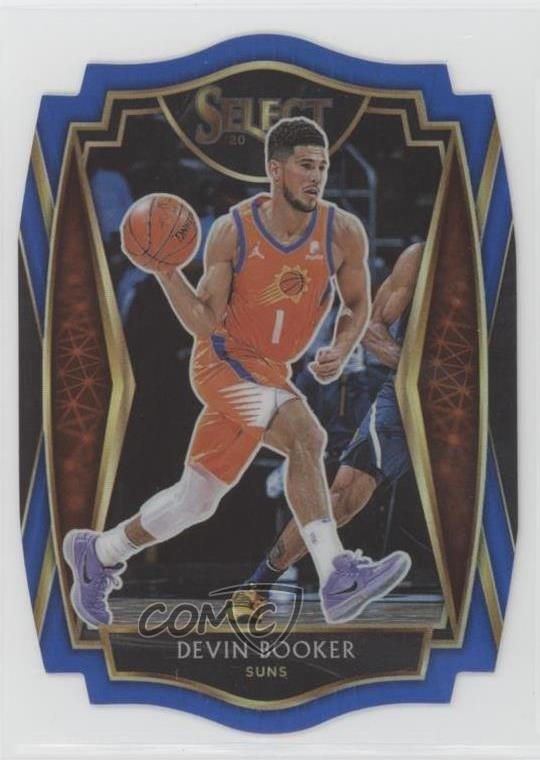 2020 Panini Select Premier Level Blue Prizm Die-Cut /249 Devin Booker #121 0eo6