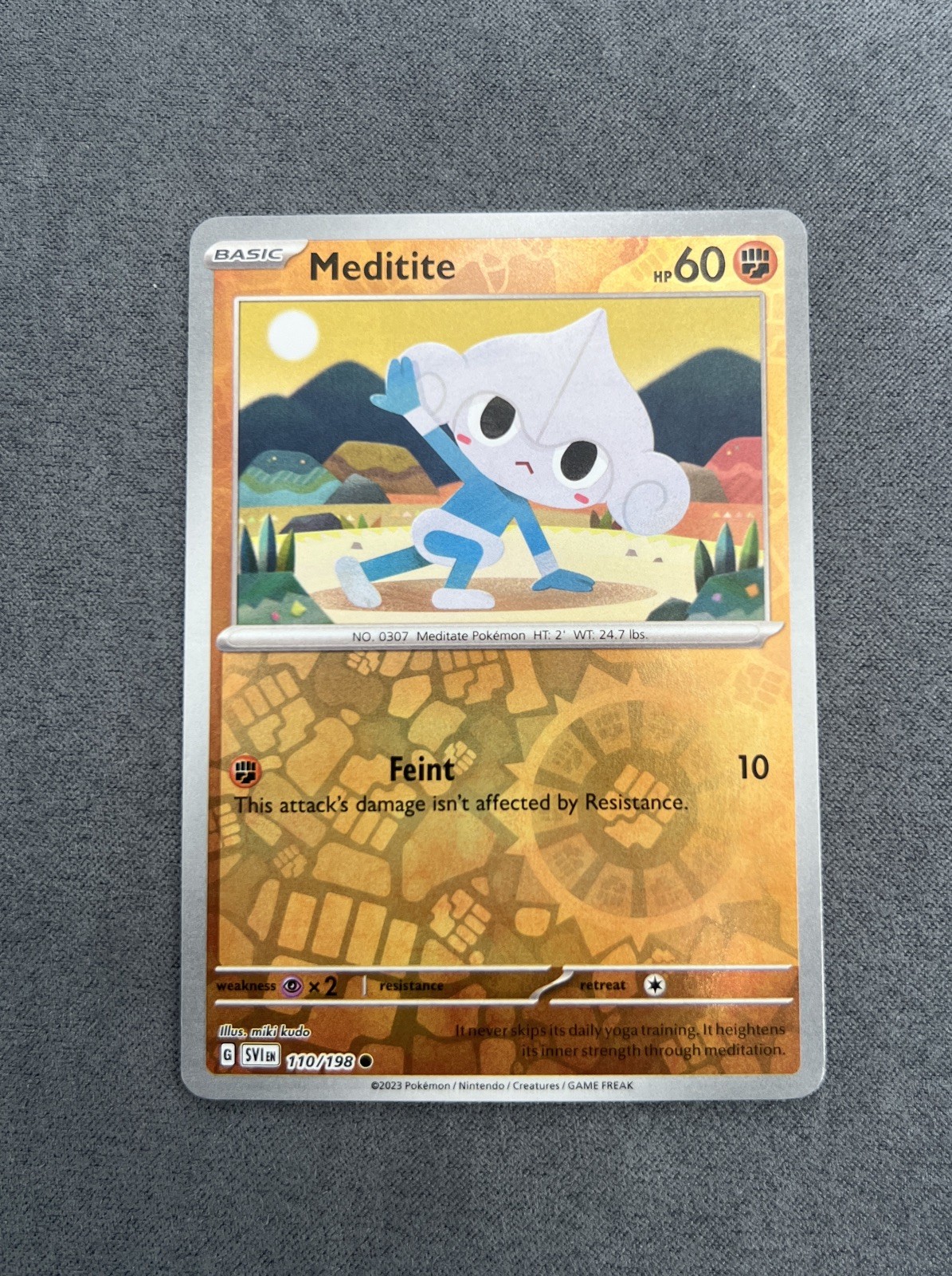 Meditite 110/198 -  Scarlet & Violet -  Reverse Holo - Pokemon