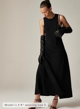 J.Crew Long A-line dress in drapey crepe Size 4