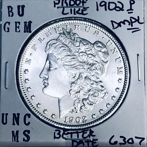 1902 P BU GEM MORGAN SILVER DOLLAR UNC MS+++ U.S. MINT RARE COIN 6307