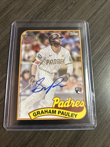 2024 Topps Update Series 1989 Topps Autographs Black #/199 Graham Pauley RC - Picture 1 of 2