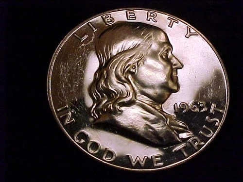 1963 Franklin Half Dollar, Proof condition.