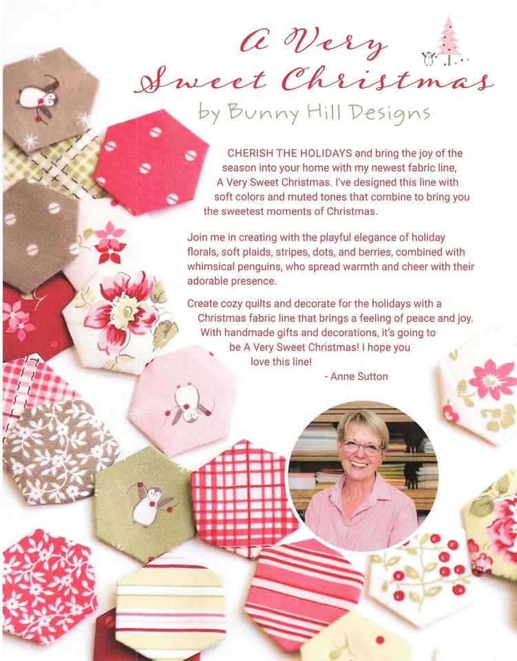 A Very Sweet Christmas Moda Layer Cake 42 100% Cotton 10" Precut Quilt Squares - Image 3 of 4