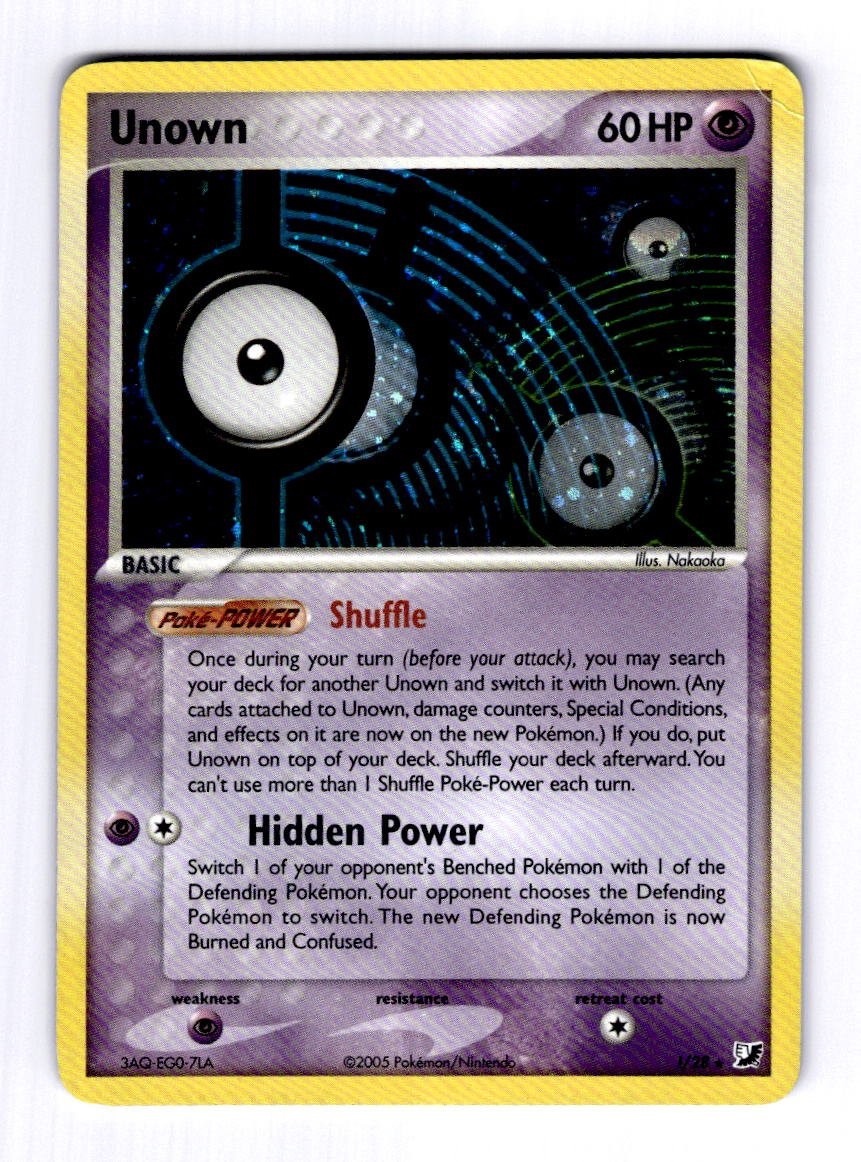 Unown (I) Unseen Forces #I (2005) Holo HP Pokemon