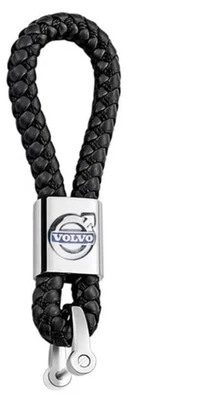 MARKENLOS Für VOLVO CHROM-METALL-SCHLÜSSELANHÄNGER AUS KUNSTLEDER-KUNSTSTOFF-Zubehör